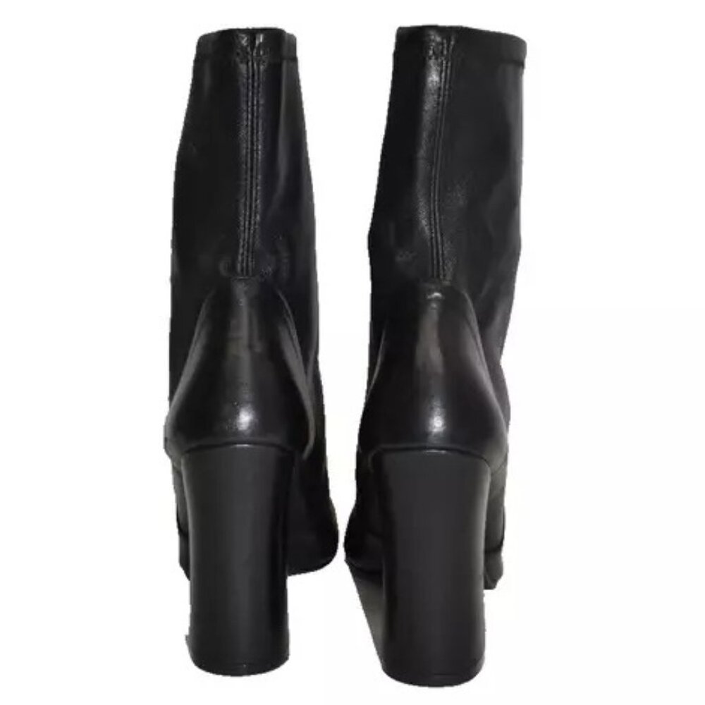 $700 Stuart Weitzman Curveblock 100 Square Leathe… - image 5